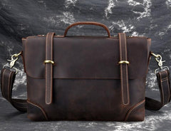 Leather Mens 13inch Laptop Bag Briefcase Work Handbag Business Bag for Men