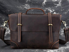 Leather Mens 13inch Laptop Bag Briefcase Work Handbag Business Bag for Men