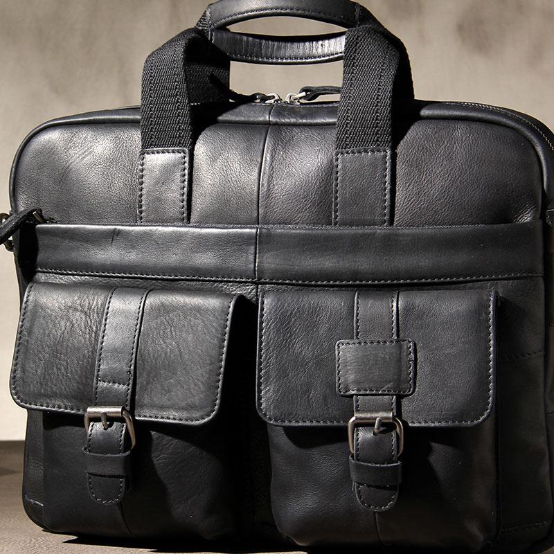 Cool Leather Mens Briefcase Shoulder Bag Handbag Work Bags Business Bag for Men