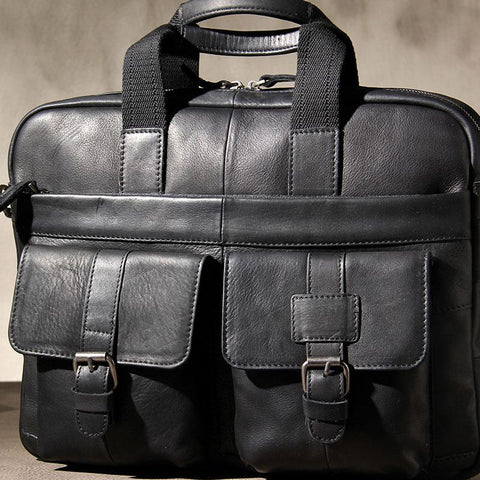 Cool Leather Mens Briefcase Shoulder Bag Handbag Work Bags Business Bag for Men