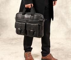 Cool Leather Mens Briefcase Shoulder Bag Handbag Work Bags Business Bag for Men