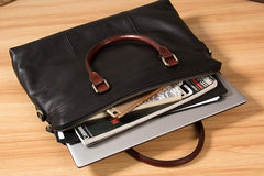Leather Mens Briefcase Shoulder Bag Handbag Work Bags Business Bag for Men