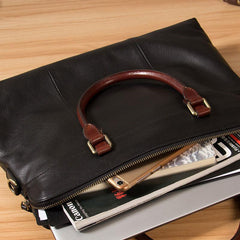 Leather Mens Briefcase Shoulder Bag Handbag Work Bags Business Bag for Men