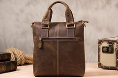 Leather Mens Briefcase Handbag Shoulder Bag Work Bag Business Bag for Men
