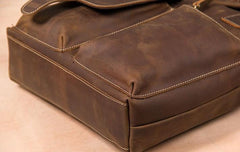Leather Mens Briefcase Handbag Shoulder Bag Work Bag Business Bag for Men