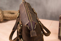 Leather Mens Briefcase Handbag Shoulder Bag Work Bag Business Bag for Men