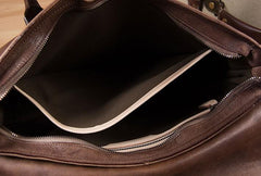 Leather Mens Brown Briefcase Handbag Shoulder Bag Work Bag Business Bag for Men