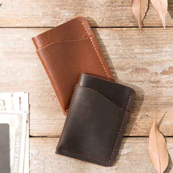 Leather Mens Card Holders Slim Front Pocket Wallet Card Wallet for Men HB00381050