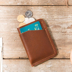 Leather Mens Card Holders Slim Front Pocket Wallet Card Wallet for Men