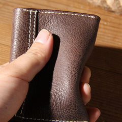 Leather Mens Card Wallet Black Small Card Wallet Card Holder for Men