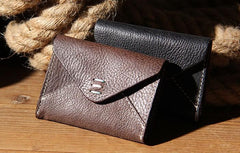 Leather Mens Card Wallet Black Small Card Wallet Card Holder for Men