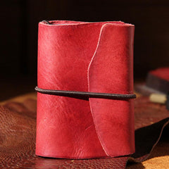 Handmade Leather Mens Card Holder Small Card Wallet for Women