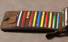 Vintage Leather Mens Card Wallet for Men Long Wallet for Men
