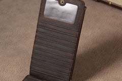 Vintage Leather Mens Card Wallet for Men Long Wallet for Men
