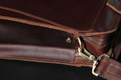 Leather Mens Coffee Briefcase Handbag Work Bag Business Bag for Men