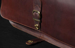 Leather Mens Coffee Briefcase Handbag Work Bag Business Bag for Men