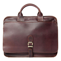 Leather Mens Coffee Briefcase Handbag Work Bag Business Bag for Men