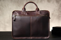 Leather Mens Coffee Briefcase Handbag Work Bag Business Bag for Men