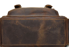 Leather Mens Cool Backpack Large Coffee Travel Bag Hiking Bag For Men