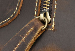 Leather Mens Cool Backpack Large Coffee Travel Bag Hiking Bag For Men