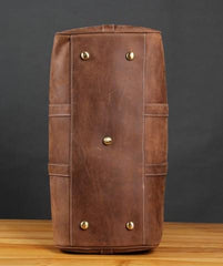 Vintage Leather Mens Cool Weekender Bag Travel Bag for Men