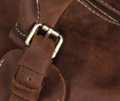 Coffee Leather Mens Cool Large Weekender Bag Travel Bag for Men