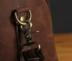 Vintage Leather Mens Cool Weekender Bag Travel Bag for Men