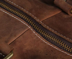 Vintage Leather Mens Cool Weekender Bag Travel Bag for Men