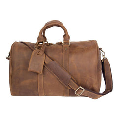 Vintage Leather Mens Cool Weekender Bag Travel Bag for Men