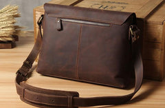 Vintage Leather Mens Messenger Bag Shoulder Bag Crossbody Bag for Men