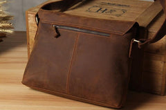 Vintage Leather Mens Messenger Bag Shoulder Bag Crossbody Bag for Men