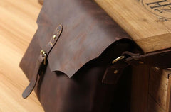 Vintage Leather Mens Messenger Bag Shoulder Bag Crossbody Bag for Men