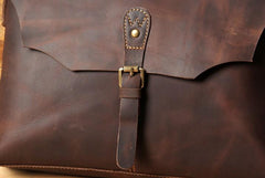 Vintage Leather Mens Messenger Bag Shoulder Bag Crossbody Bag for Men