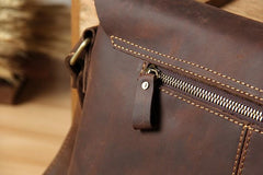 Vintage Leather Mens Messenger Bag Shoulder Bag Crossbody Bag for Men