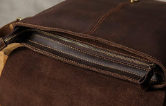 Vintage Leather Mens Messenger Bag Shoulder Bag Crossbody Bag for Men