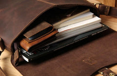 Vintage Leather Mens Messenger Bag Shoulder Bag Crossbody Bag for Men