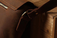 Vintage Leather Mens Messenger Bag Shoulder Bag Crossbody Bag for Men