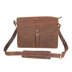 Vintage Leather Mens Messenger Bag Shoulder Bag Crossbody Bag for Men
