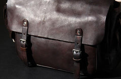 Vintage Leather Mens Cool Messenger Bag Shoulder Bag Crossbody Bag for Men