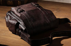 Vintage Leather Mens Cool Messenger Bag Shoulder Bag Crossbody Bag for Men