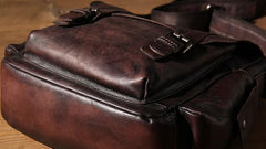 Vintage Leather Mens Cool Messenger Bag Shoulder Bag Crossbody Bag for Men