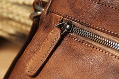 Cool Leather Mens Messenger Bag Shoulder Bags Vintage Crossbody Bag for Men