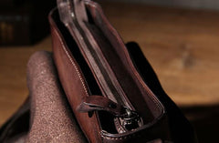 Vintage Leather Mens Cool Messenger Bag Shoulder Bag Crossbody Bag for Men