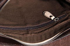 Vintage Leather Mens Cool Messenger Bag Shoulder Bag Crossbody Bag for Men