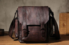 Vintage Leather Mens Cool Messenger Bag Shoulder Bag Crossbody Bag for Men