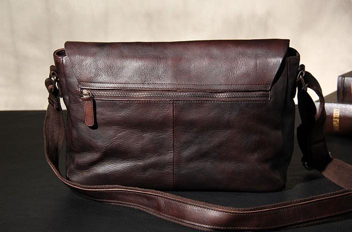 Vintage Leather Mens Cool Messenger Bag Shoulder Bag Crossbody Bag for