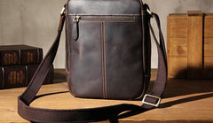 Vintage Leather Mens Cool Small Messenger Bag Shoulder Bag for Men