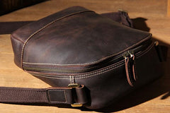 Vintage Leather Mens Cool Small Messenger Bag Shoulder Bag for Men