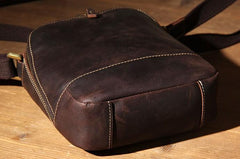 Vintage Leather Mens Cool Small Messenger Bag Shoulder Bag for Men