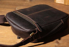 Vintage Leather Mens Cool Small Messenger Bag Shoulder Bag for Men